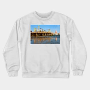 Clacton On Sea Pier And Beach Essex UK Crewneck Sweatshirt